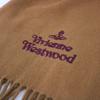 Vivienne Westwood Apparel 81030007 W00Q7 Camel Basic Embroidered Logo Fringe Scarf (Scarf) Women's [Brand] [Used]
