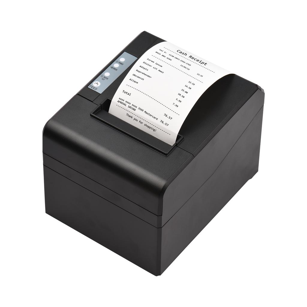 Thermal Receipt Printer 80mm Desktop Direct Thermal Printing USB+LAN Connection 300mms High Speed
