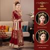 2026 Xiuhe Velvet Bride's Departure Dress - High-End Chinese Wedding & Toasting Attire for Couples