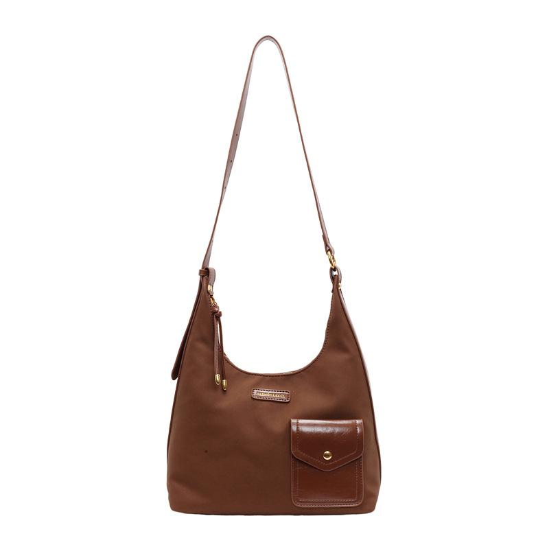 Ретро модная сумка-тоут большой вместимости 2025 зима новая простая повседневная сумка через плечо премиальная женская сумка