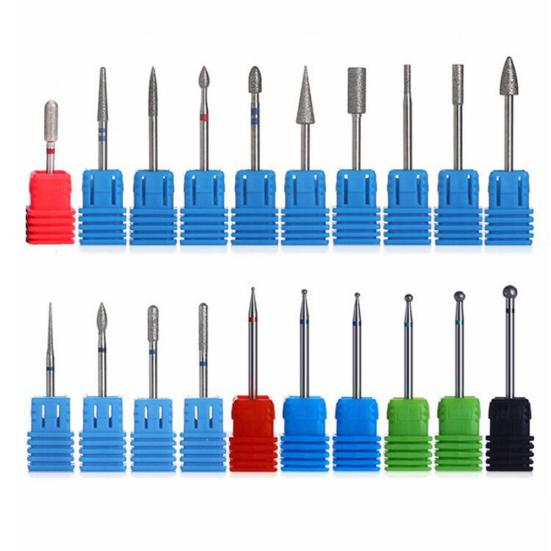 Nail Art Drill Bit Dead Skin Removal Cylinder Ball Needle Head Manicure Tool