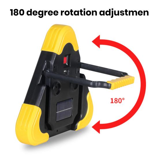 Car Emergency Breakdown Warning Triangle Red Reflective Safety Hazard Lamp Vehicle Tripod Stop Logo LED Light