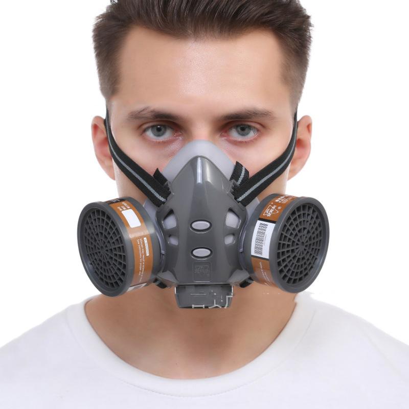 Полнолицевая маска с очками, защитная аэрозольная краска, украшение от химических пестицидов, формальдегид, защита от пыли с фильтром, респиратор
