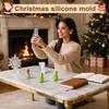 Рождественские силиконовые формы Гном Дерево Форма для гипса Силиконовая форма для глины Для изготовления свечей Эпоксидная смола Рукоделие Гипс Воск Глина Гипс