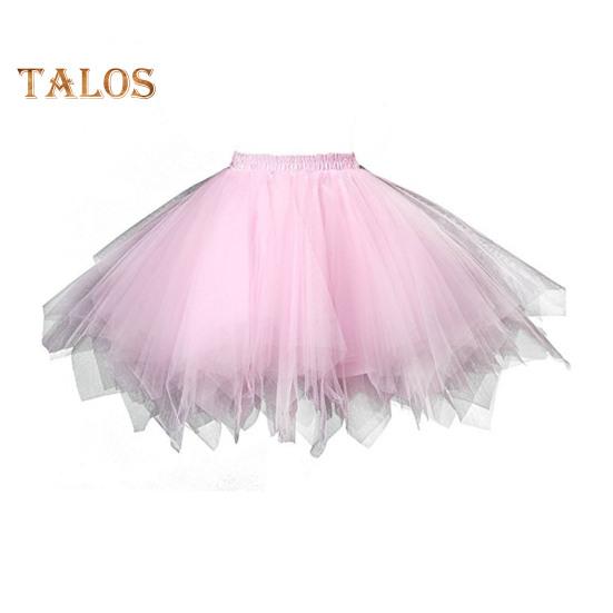 Женская юбка из тюля 50-х годов, юбка-пачка с эластичной талией, короткая балетная юбка-кринолин, карнавальный костюм, нижняя юбка