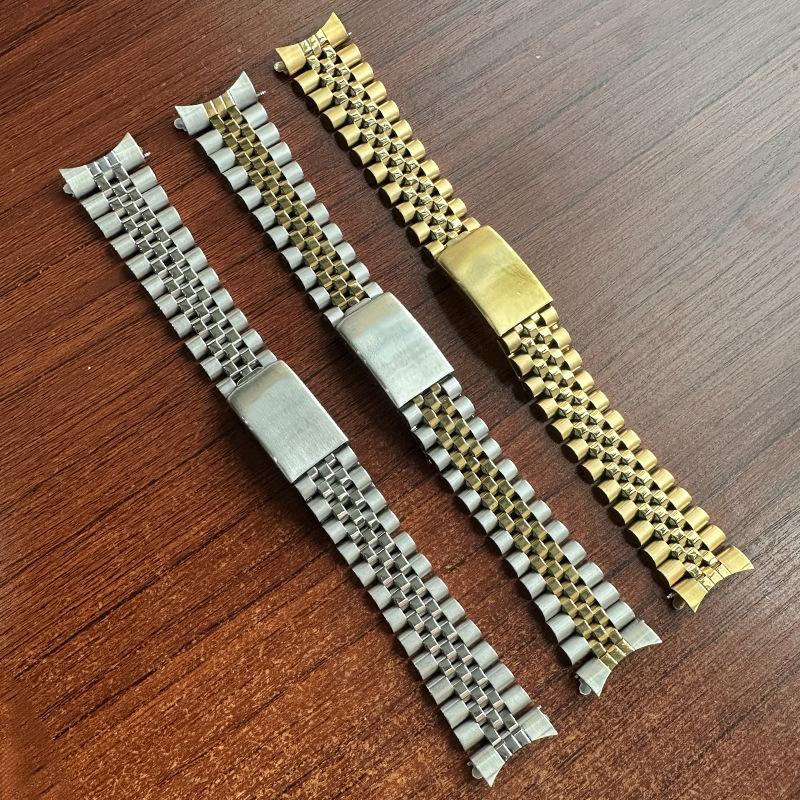 Для Rolex DATEJUST Браслет для часов из цельного металла Jubilee Деловой браслет Полная нержавеющая сталь Изогнутый конец 17мм18мм19мм20мм21мм22