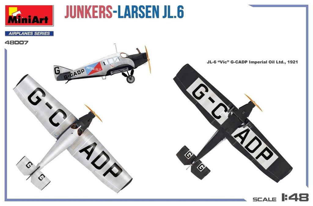MiniArt Пластиковая модель MA48007 1/48 Junkers-Larsen JL.6 (Самолет)