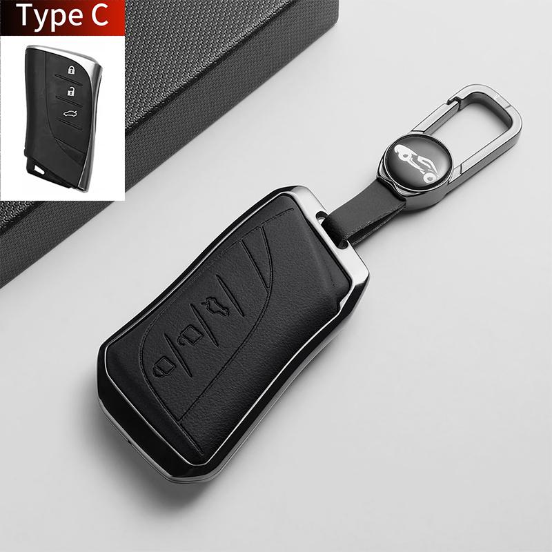 Leather Metal Car Smart Remote Key Case Cover For Lexus NX ES UX US RC LX GX IS RX 200 250h 350h LS 450h 260h 300h UX200