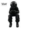 Creative Gaming Peripheral 3D Printed Skeleton Figurine Desk Decor, Sitting Statue Game Office Gadgets Room Decoration, Computer & Edge Sitter