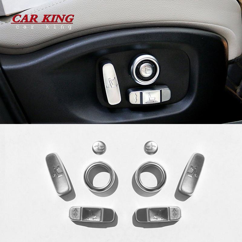 For Jaguar XE X760 XF/XFL X260 F-Pace f pace X761 Car Accessories ABS Chrome Seat Adjustment Button Frame Trim Decorative Cover