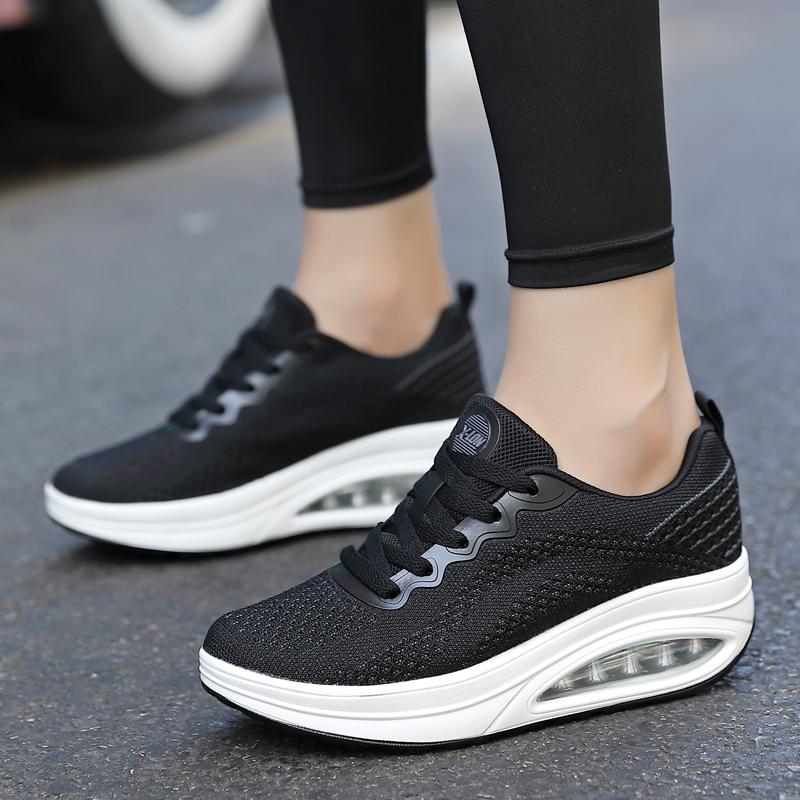 TUINANLE Женские кроссовки на толстой подошве, спортивная обувь, повседневная обувь на сетчатой платформе