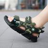 Летние одноклассники Мальчики сандалии Камуфляжные детские туфли Средние и старшие дети Мягкая подошва Дышащие пляжные туфли Повседневные удобные