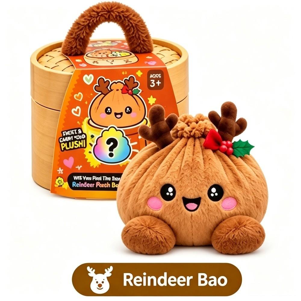 Fidget Giant Christmas Dumpling Pillow Soft Stuffed Steamed Bun Toy Kids&Adults Gift