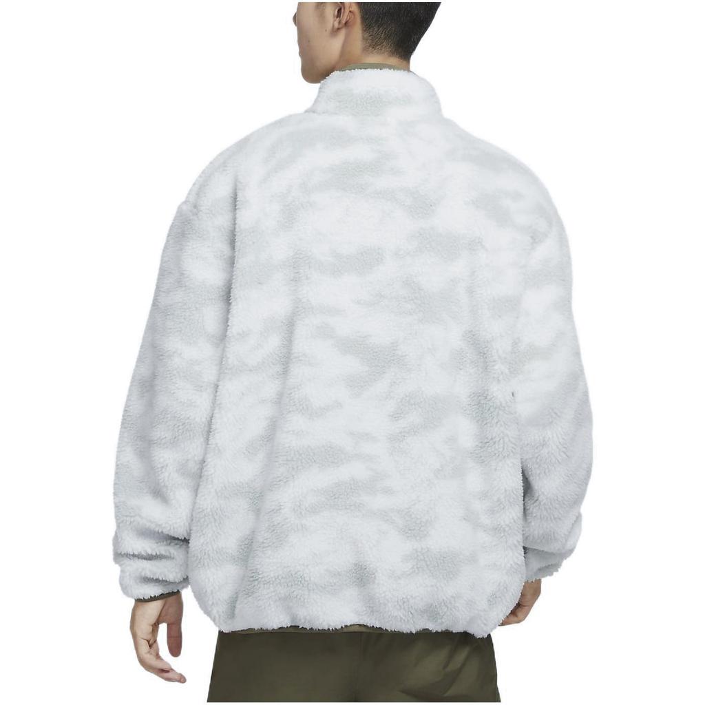 Nike Двусторонняя зимняя куртка Club Fleece Plus, средняя оливковая/черная мужская уличная одежда DQ4885-222