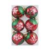 6Pcs/Set Colorful Glitter Painted Christmas Balls Plastic Christmas Tree Baubles  Christmas Tree