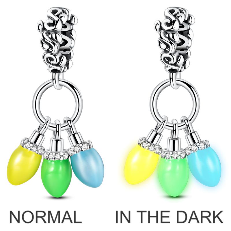 925 Silver Green Series Tree Cactus Avocado Pendant DIY Charm Beads Fit Bangle Charms Bracelet Women Jewelry