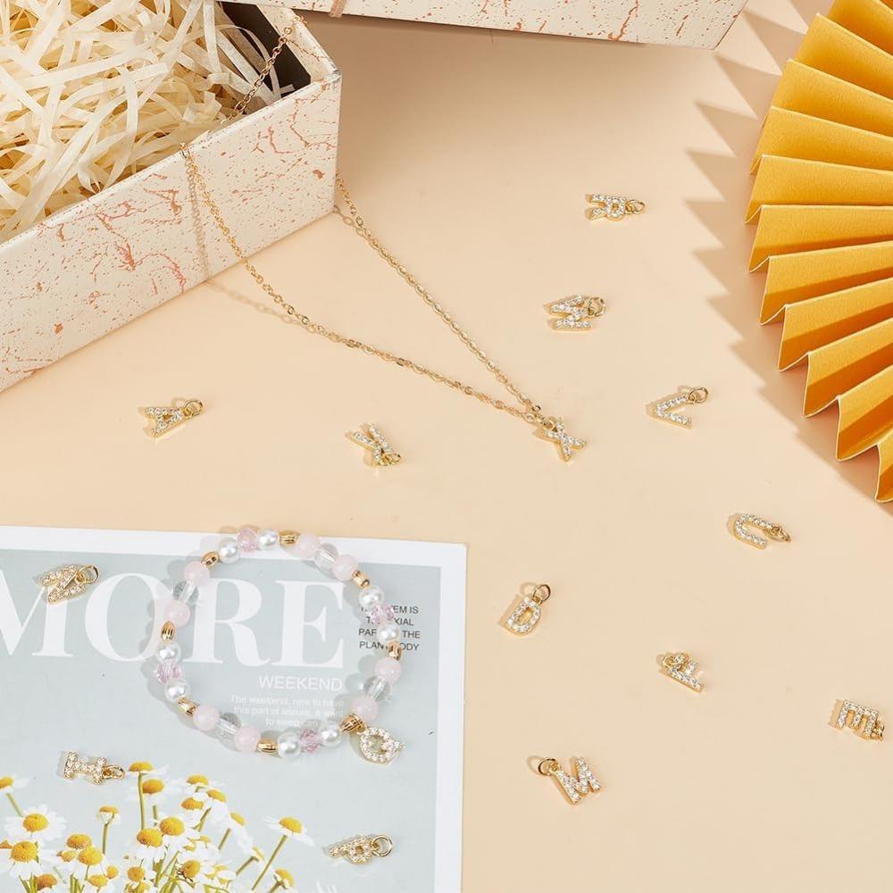 26 шт. настоящих позолоченных стразы буквы шармы золотые алфавит шармы оптом золотой AZ слайд блестящий маленький металлический шарм