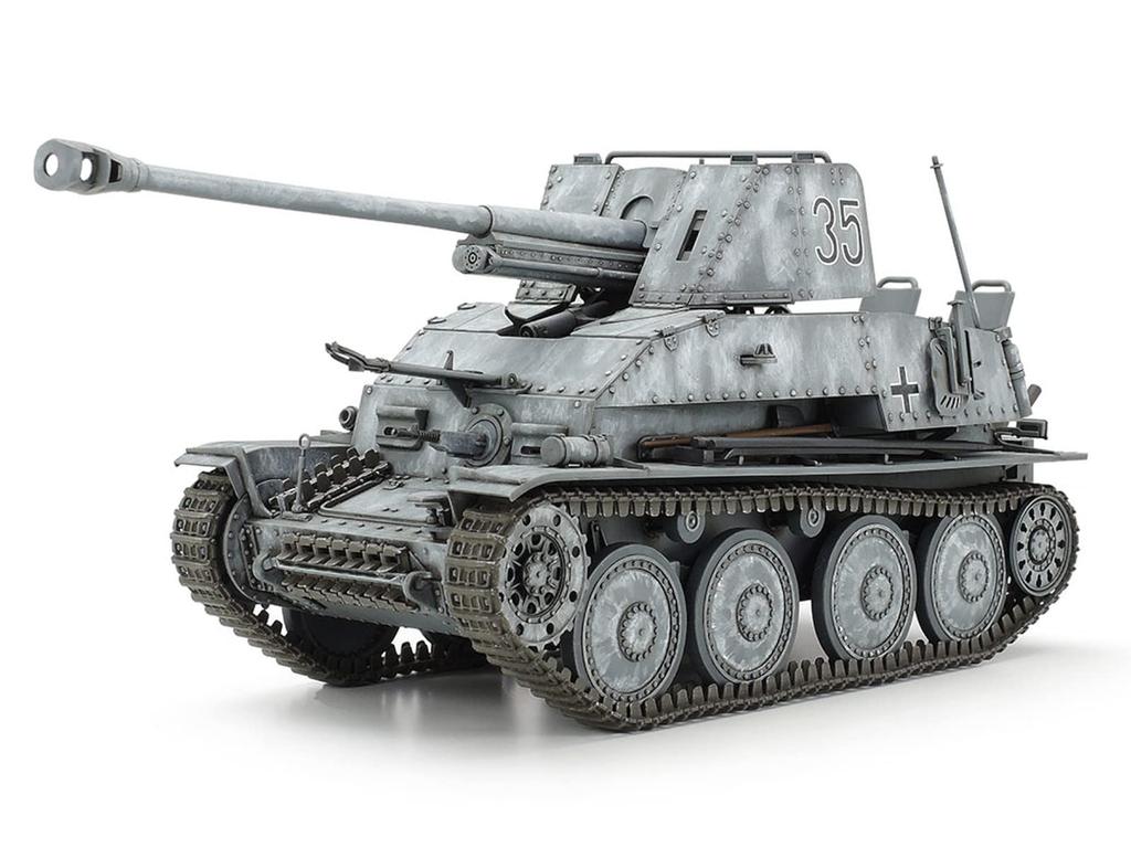 Tamiya Серия военных миниатюр 248 Немецкая армия Орудие Marder III Pak36 Установленное Пластиковая модель-конструктор 35248 1/35 Нет. Противотанковая самоходная 7,62 см