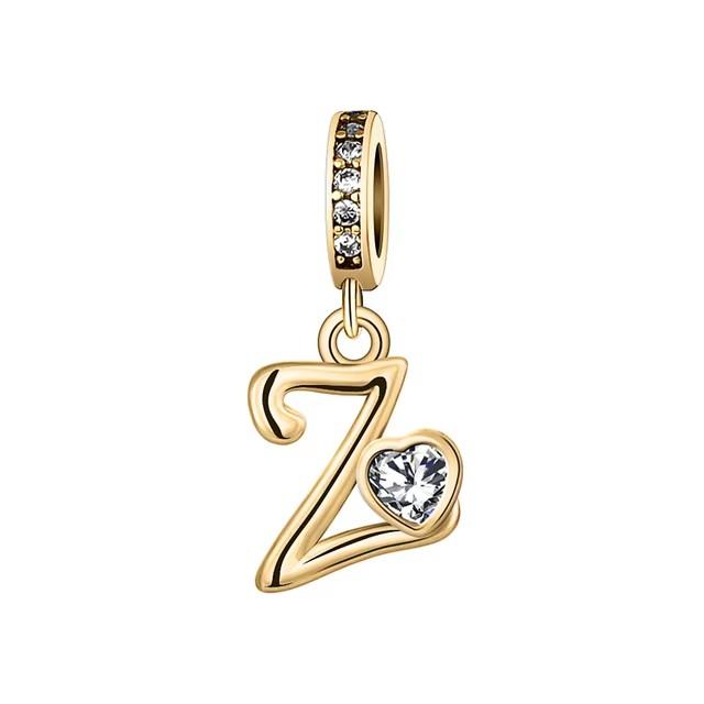 Новый медный с покрытием Rose Gold, Light Gold, двухцветный, с 26 английскими буквами, подвеска-шарм, совместим с браслетами, ожерельями, для самостоятельного изготовления украшений