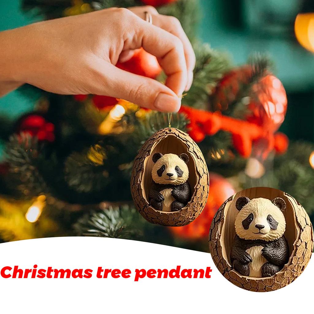 2D Acrylic Animal Christmas Decoration Christmas Tree Pendant