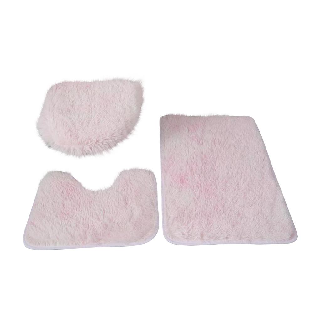 Мягкий коврик из ультратонкого волокна для ванной, набор из 3 штук, плюшевый коврик для ванной, чехол на сиденье для унитаза, впитывающий коврик для ванной, машинная стирка