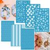1-3Pcs Silk Screen Stencils for Polymer Clay Reusable Silk Screen Print Kit Mesh Stencil DIY Earring Jewelry Making Pottery Tool