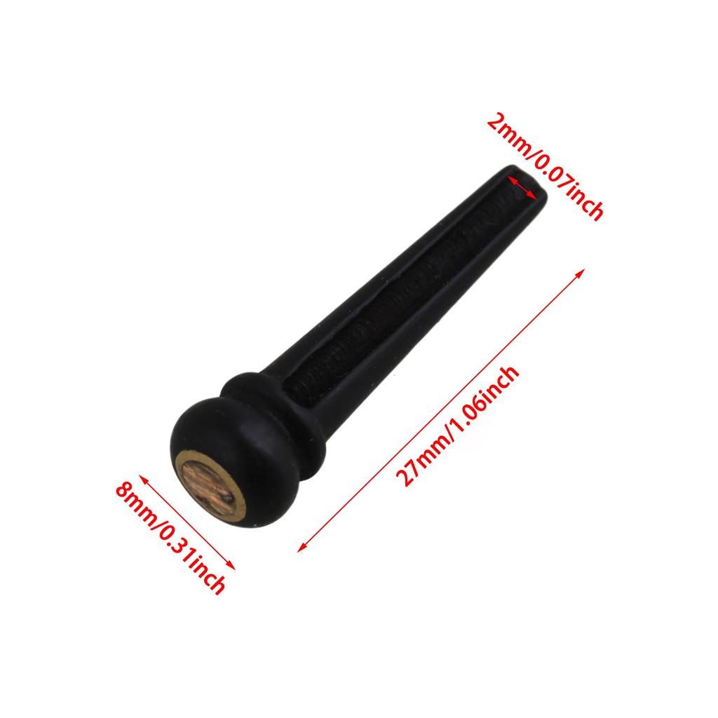 Acoustic guitar ebony bridge pin with 6 abalone dots and