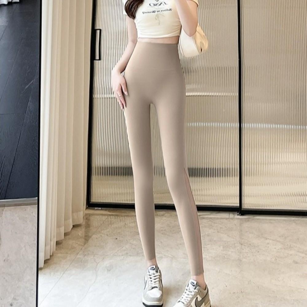 High-waisted Women Sharkskin Pants Mesh Female Tight Trousers Summer Thin Leggings Fitness