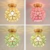 12 Вт светодиодный потолочный светильник Nordic Flower Ball E27 Tiffany Iron Acrylic Petal Inclusive Chandelier Aisle Corridor Home Decor Потолочный светильник