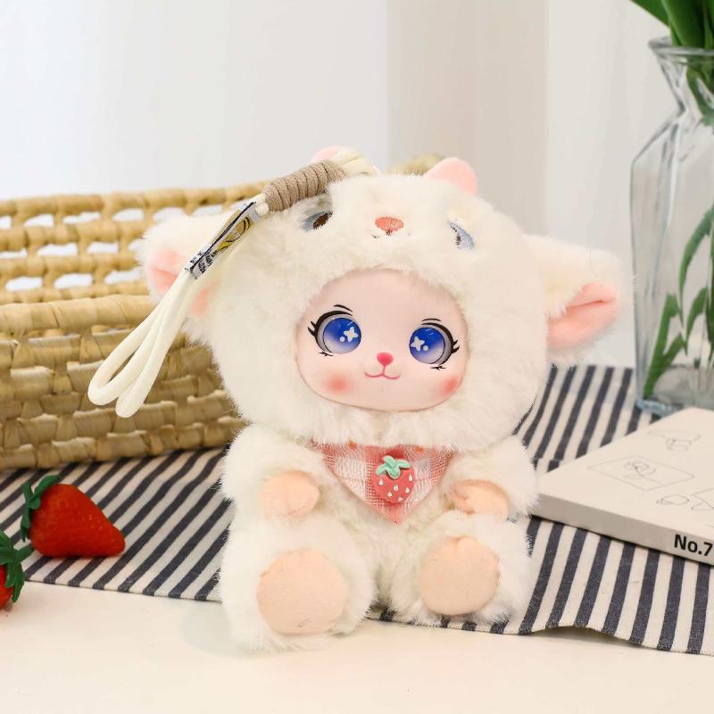 Милая Утка Медведь Овца Плюшевая Кукла Игрушка Брелок Подвеска Украшения Подвески на Рюкзак Сумку Брелок для Ключей Машины Для Женщин Подарок