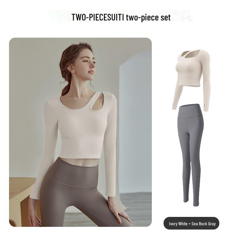 Женские быстросохнущие спортивные топы с длинным рукавом для осени/зимы — европейский и американский стиль, идеально подходят для бега, занятий в спортзале и йоги