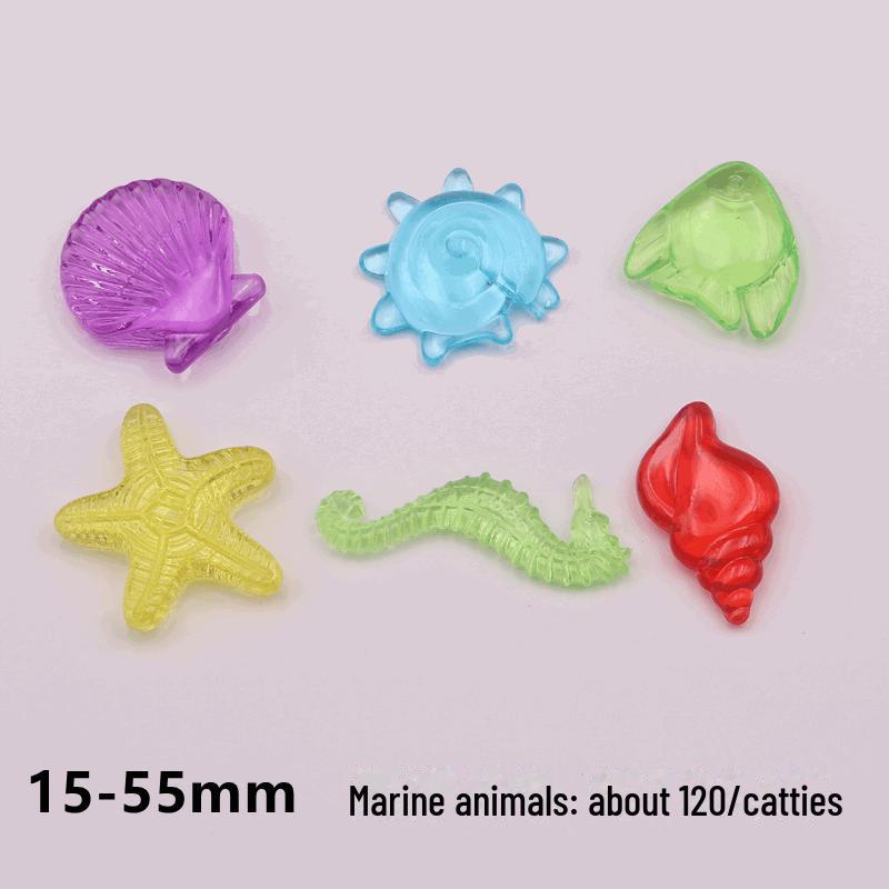 Kids' Gemstone Treasure Shell: Acrylic Diamond and Conch Archaeological Toy.