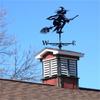 Witch Metal Wind Vane Ornament Outdoor Garden Roof Wind Stainless Steel Spray Painted Wind Vane Iron Art