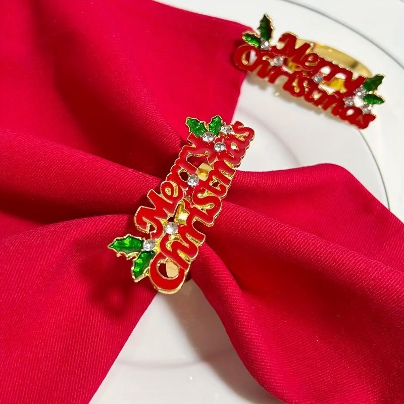 Рождественский декор стола в ресторане Прочные металлические праздничные аксессуары с дизайном Merry Christmas для домашнего рождественского украшения