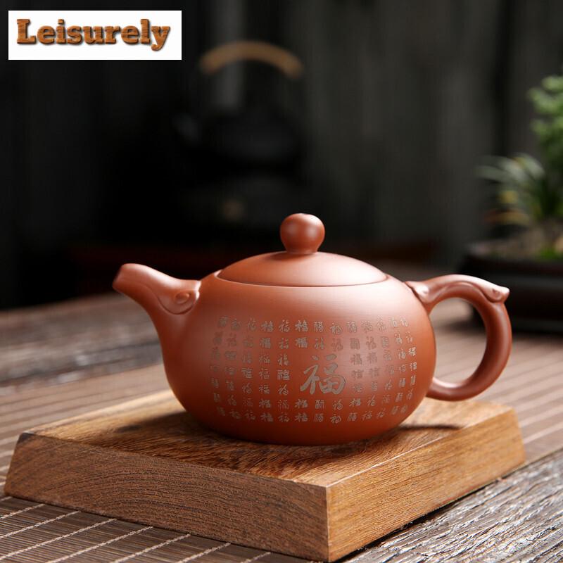 Handmade Purple Clay Teapot Chinese Authentic Not Begrudge Xishi Tea Pot Beauty Kettle Household Tea Ceremony Customized 190ml