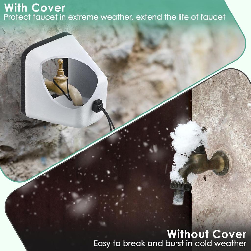 Набор из 3 чехлов для уличных кранов для защиты от зимних заморозков Изолированная пенопластовая крышка, подходящая для большинства вентилей и разбрызгивателей