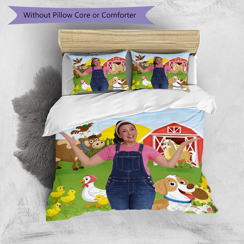 3pcs Ms. Rachel pattern bedding set duvet cover set includes duvet cover &pillowcases, perfect all season bedroom decoration & gift