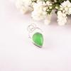 Green Cat's Eye Gemstone 925 Sterling Silver Jewelry Handmade Wedding Pendant PP-56-40