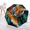 1pc Tiger Print Automatic Open/Close Umbrella - Portable Collapsible Umbrella with 8-Rib Stability, Fashion Lovers yy251017183