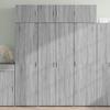 VidaXL Highboard Sonoma Grey 80x42.5x185 Cm Engineered Wood, Sideboard, Storage Cabinet, Side Panel, Cabinet, 3281439