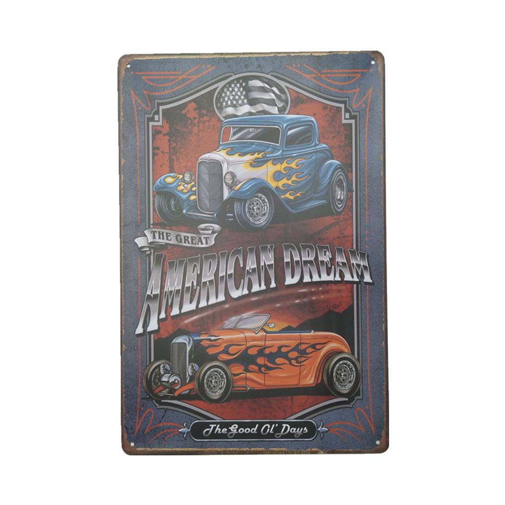 Vintage Retro Iron Wall Decors Car Motorcycle Poster Sign Plaque Home Livingroom Bedroom Decorations