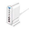 600 Вт 8-портовая станция быстрой зарядки 5 Type-C + 3 USB Настольный адаптер-база для зарядки планшетов, телефонов, ноутбуков