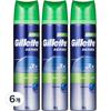 Gillette Sensitive Skin Shaving Gel, 195g, 6 Packs ,Korean Razor Blade