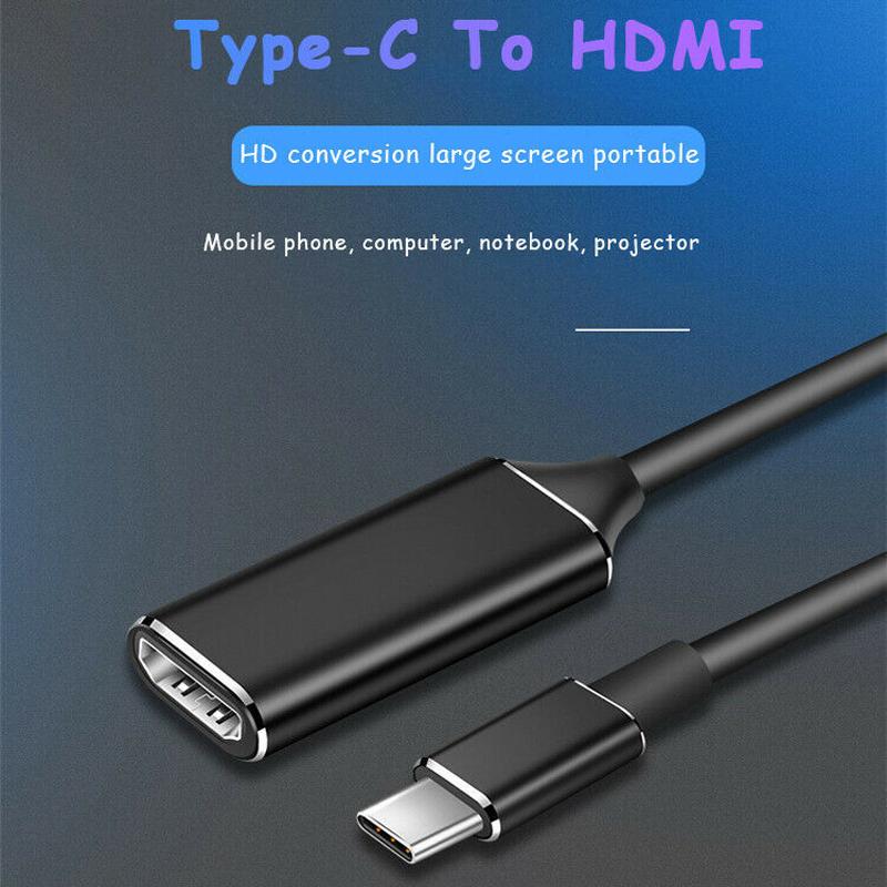 YurKem OTG USB 3,1 Тип C к HDMI Кабель-адаптер 4K HD TV для Samsung Note 8 S8 S9 Конвертер для телефона, ноутбука, подключенного ТВ-монитора