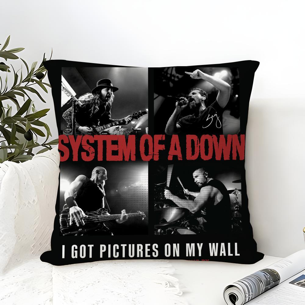 Metal Band System of a Down Pillow Case Cotton Linen Fabric Square Zipper Pillowcase Home Decorative Living Room