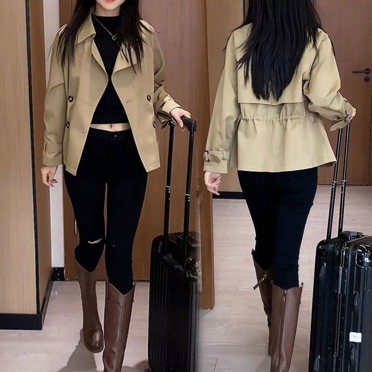 Loose Cut and Short Design Women's Casual Windbreaker for Spring