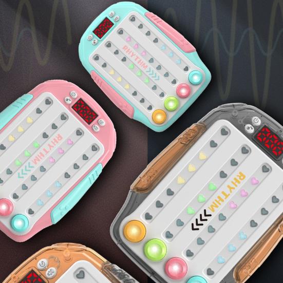 Игровая консоль Fast Push Rhythm Master для тренировки скорости реакции для детей и взрослых, портативная обучающая игровая машина со светящимся треком, игрушка