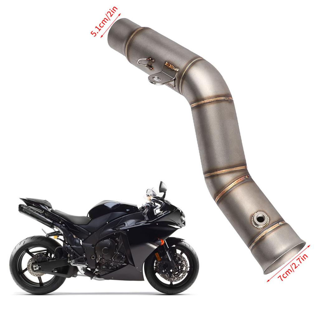 Motorcycle Exhaust Vent Middle Link Pipe Modified Side Exhaust for R1 2009--2014