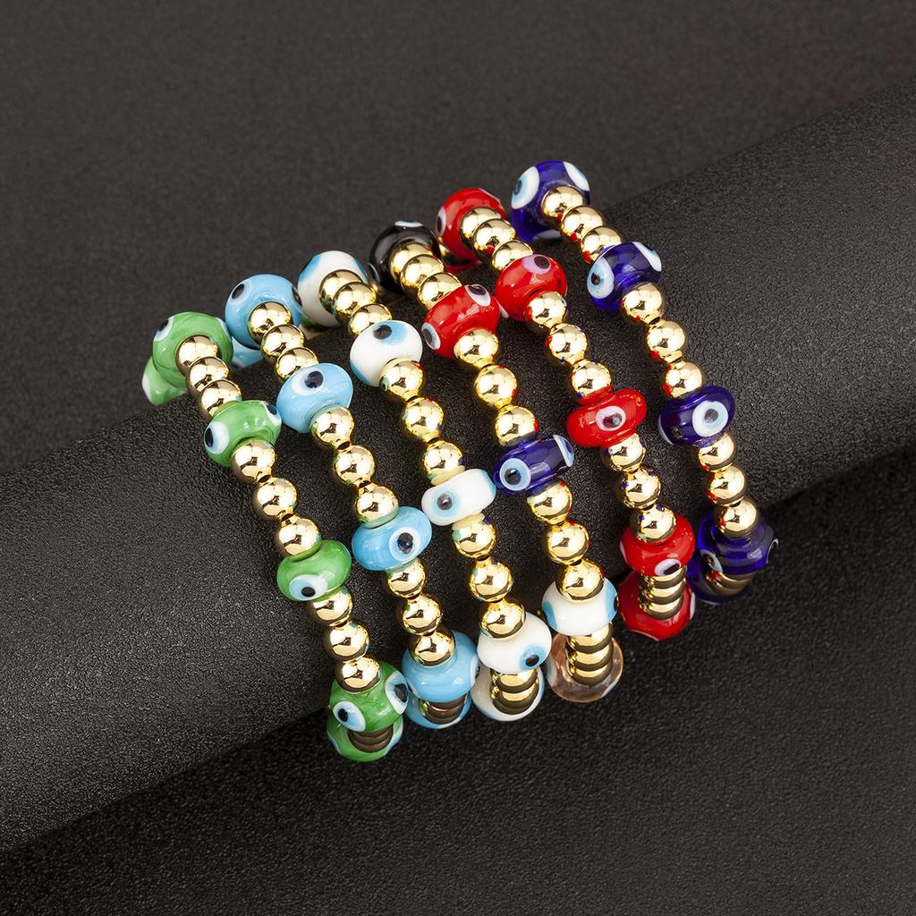 Nidin Classic New Design Evil Eye Beads Bracelet Adjustable 6 Colors For Women Female Punk Rock Style Jewelry Accessories Gifts