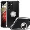 Case for Samsung Galaxy S21 Ultra - Shockproof - Transparent - Adjustable Stand - Slim - Silicone